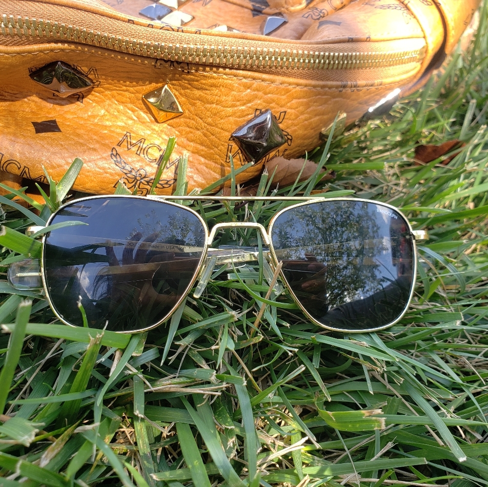 Randolph 23k Gold Aviator Sunglasses
